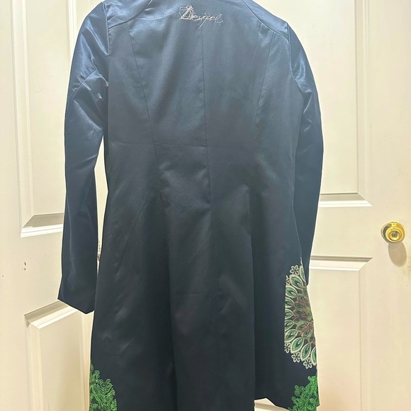 NEW ! DESIGUAL Navy Trench Coat / Fall & Spring Coat - Picture 4 of 5